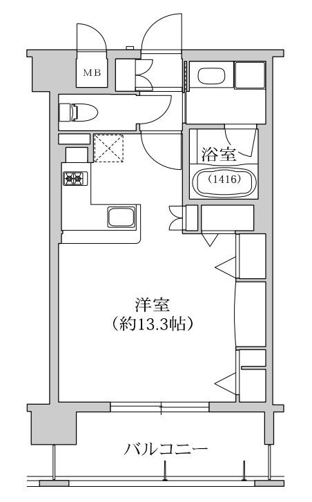 KAISEI梅田(ワンルーム/9階)の間取り写真