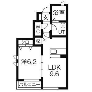ＪＲ宇都宮線 間々田駅 徒歩7分 2階建 築14年(1LDK/2階)の間取り写真