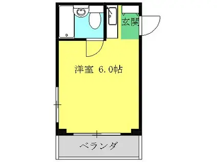 レジデンスカープ青戸(ワンルーム/4階)の間取り写真