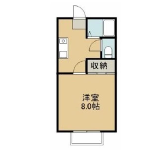 コーポ戸板(1K/1階)の間取り写真