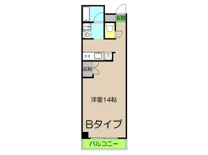 金子橋マンション(1K/2階)の間取り写真