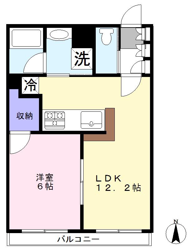 ドルチェ青砥(1LDK/1階)の間取り写真