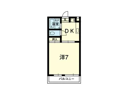 シャルム熊本NO.3(1K/3階)の間取り写真