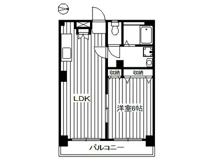菊地第一マンション(1LDK/3階)の間取り写真
