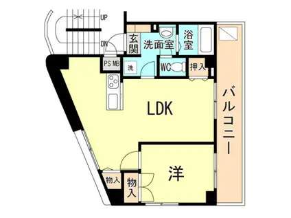 ティ・オー赤坂(1LDK/2階)の間取り写真