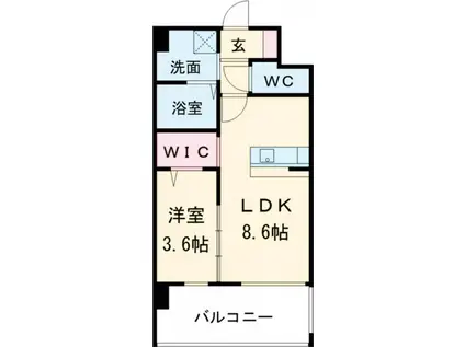 ESTONE HIGASHIOSAKA(1LDK/9階)の間取り写真