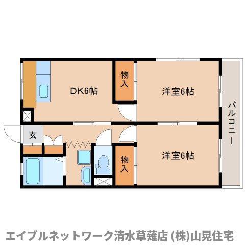 SAKYO7(2DK/2階)の間取り写真