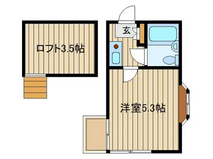 アートパレス大泉学園ナンバーツー(1K/1階)の間取り写真