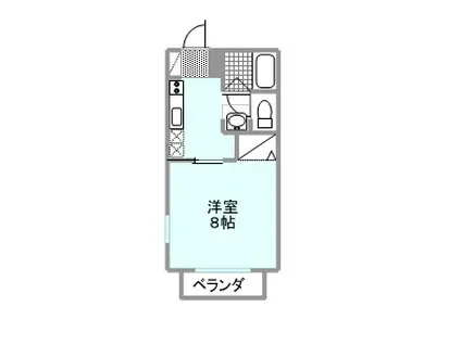 北斗シャトーC(1K/1階)の間取り写真