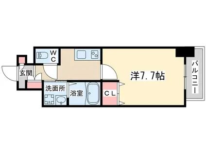 ラドゥセール梅田イースト(1K/8階)の間取り写真