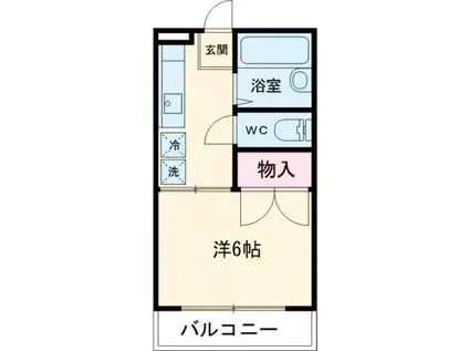 第二杉田ハイツ(1K/1階)の間取り写真