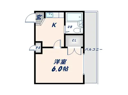大宝小阪CTハウス(ワンルーム/7階)の間取り写真