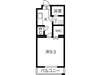 アルシェール(1K/3階)の間取り写真