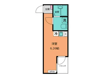 BACE六浦東(ワンルーム/1階)の間取り写真