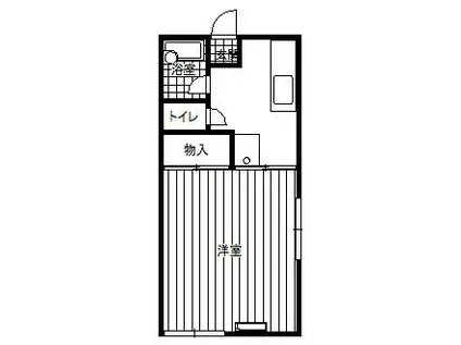 ニューリバーハイツ(1K/2階)の間取り写真