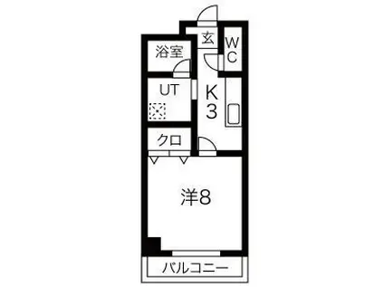 NEW CENTURY前後(1K/4階)の間取り写真