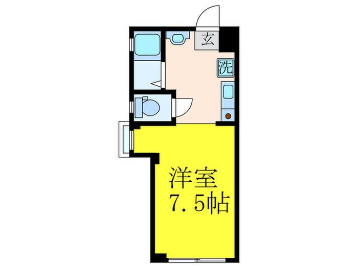 第2KとK(ワンルーム/2階)の間取り写真