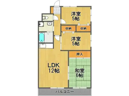 メイア天王台(3LDK/5階)の間取り写真