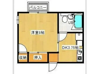 セジュール城北(1K/2階)の間取り写真