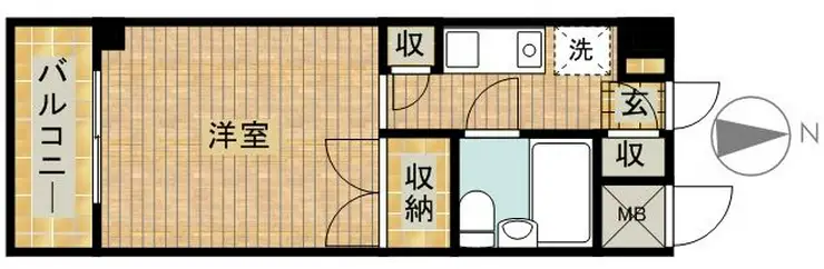 モナークマンション武蔵新城第2 6階階 間取り