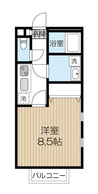 アムール アンクラージェ(1K/1階)の間取り写真