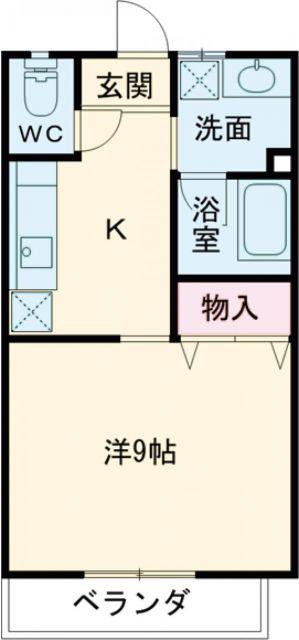 メテオプラザ(1K/1階)の間取り写真