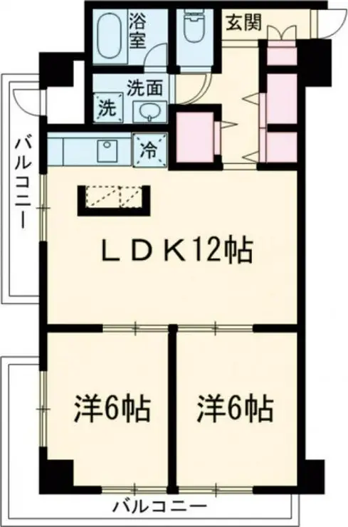 スカイピア蓮根 5階階 間取り