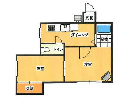 シャンボール瀬戸I(2K/4階)の間取り写真