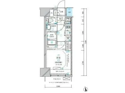 ディアレイシャス名古屋浄心(1K/6階)の間取り写真