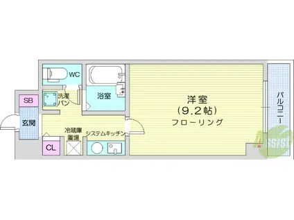 KC21ビル(1K/11階)の間取り写真