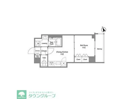 プラネソシエ青戸(1DK/5階)の間取り写真