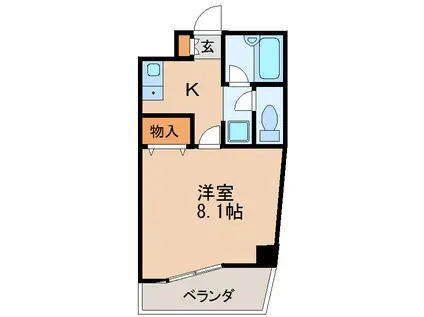 BM TAKAOKA(1K/4階)の間取り写真