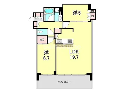 ベイシティタワーズ神戸ウエスト(2LDK/27階)の間取り写真