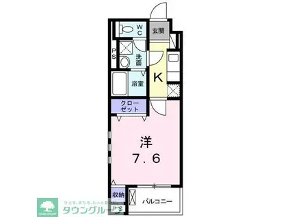 スターノースシャイン(1K/2階)の間取り写真