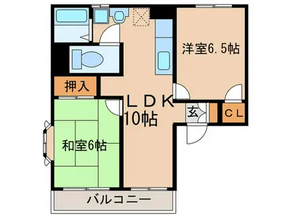 リバティハウス樟家(2LDK/2階)の間取り写真