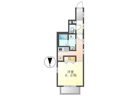 TRIUMPH名駅(ワンルーム/2階)の間取り写真