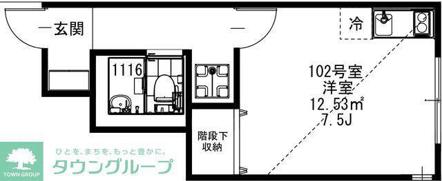 エスカレラ上福岡(ワンルーム/1階)の間取り写真
