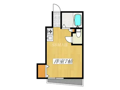 リヴェール片平(ワンルーム/2階)の間取り写真