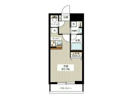 ハーモニーレジデンス大森山王002(ワンルーム/2階)の間取り写真