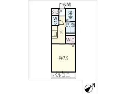 HEIMMAISON LS HIRABARI(1K/3階)の間取り写真