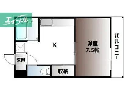 プレアール春日町(1K/5階)の間取り写真