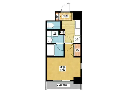 PULCHRA IMAIKE(1K/6階)の間取り写真