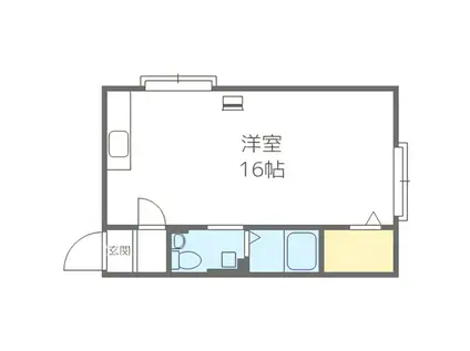サンホームMS NO.8(ワンルーム/3階)の間取り写真