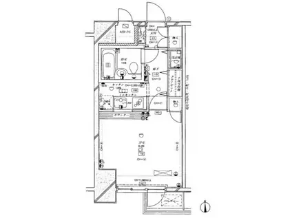 日神パレステージ西麻布(1K/5階)の間取り写真