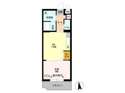 Y&M ASANUMA(1DK/1階)の間取り写真