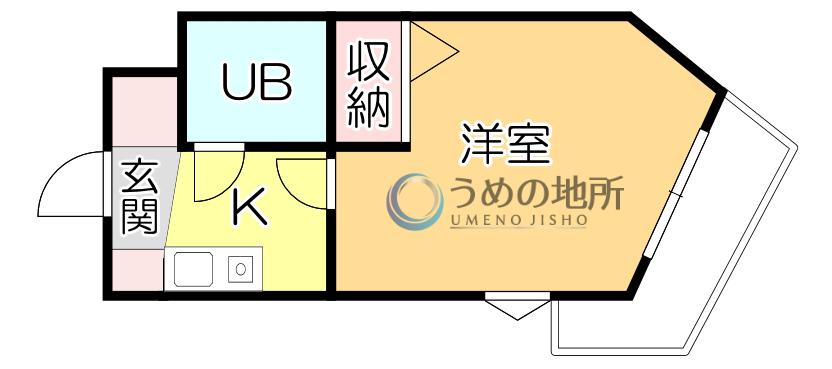 メゾンド・プレミス(1K/1階)の間取り写真