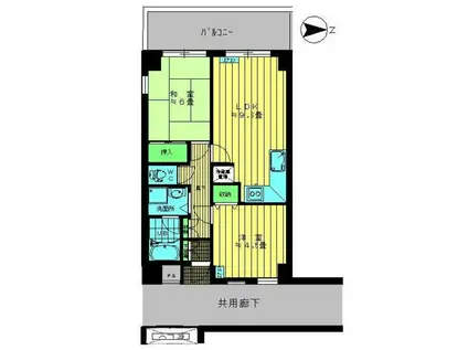 カスタム光ヶ丘(2LDK/4階)の間取り写真