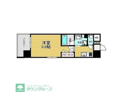 エスペランサ上前津(1K/11階)の間取り写真