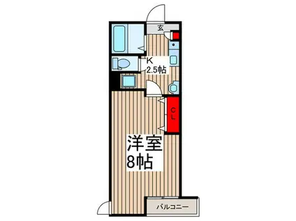 アトーレ川口芝(1K/3階)の間取り写真