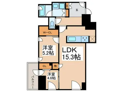 THE MAYFAIR(2LDK/2階)の間取り写真